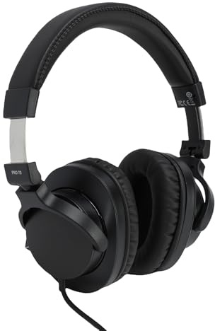 Oreilet Över öronhörlurar, Trådbundna Studiohörlurar med 40 Mm Förare, Blanda DJ -övervakningshörlurar för Gitarrförstärkare Podcast Piano Live Streaming