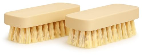 2 Cepillos Cerdas Duras de Madera, Limpieza Eficaz, Cepillo para Suelo y Terraza, Resistentes para Exterior, Grietas y Superficies Difíciles (Pack de 2)