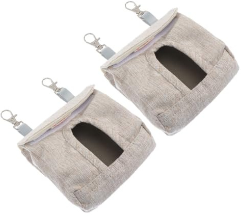 jojofuny Distributeur de Nourriture pour Cobayes en Tissu Robuste et Respirant, Paquet Suspendu pour Foin, Lot de 2 Pièces, pour Petits Animaux et Chinchillas