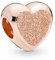 FeatherWish Sterling Silver 925 Rose Gold Love You Forever Heart Bead Charm Fits And Compatible With Pandora Bracelets Gift For Birthday Friend Wife Sister Mum (Rose Gold Matt Heart)