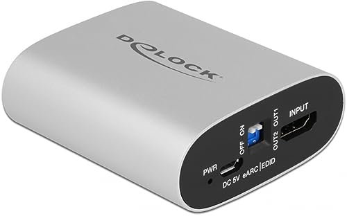Delock Extracteur Audio HDMI HD 4K 60Hz vers HDMI avec eARC 63332