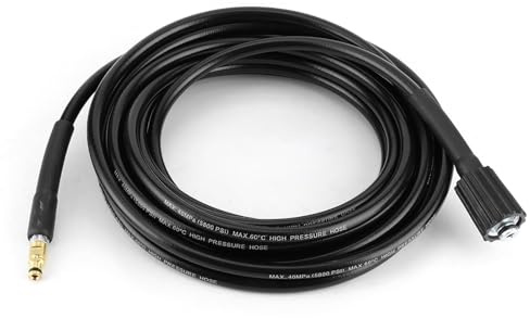 Tuyau de Nettoyeur Haute Pression, Tuyau de Nettoyeur Automatique 40MPa/5800PSI Remplacement de Tuyau en Caoutchouc de Nettoyage à Haute Pression pour K2(8 meters)