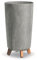 Blumentopf Blumenkübel mit Füßen Pflanzkübel Gracia Slim Rund Übertopf Beton Optik Pflanztopf (Höhe 36,5cm, Grau Beton)