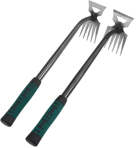 Sosoport 2pièces Outils De Désherbage Uprooting Weeding Tool avec Tête à Dents Et Dents pour Jardinage Facile Potagers Et Pelouses
