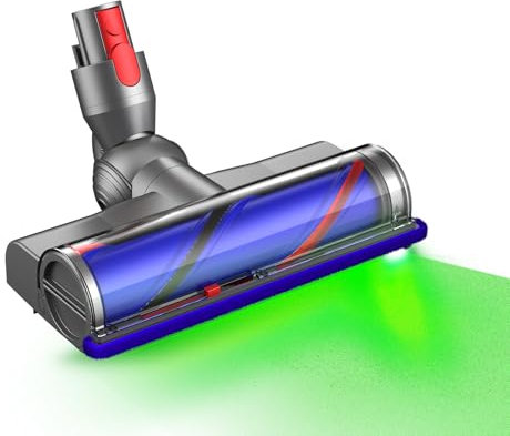 Nekuma Kopfturbinen-Bodenwerkzeug Staubsaugeraufsätze mit Stauberkennung für Dyson V7, V8, V10, V11, V15 Cyclone kabellose Staubsauger, Ersatz-Motorbürsten-Teile