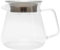 Caffettiera in vetro, caffettiera con coperchio, caraffa da caffè trasparente, teiera in vetro resistente al calore (300 ml)