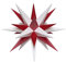 Herrnhuter Original Stern - 13 cm - innen - (Weiss/Rot) - Inkl. notwendigem Netzteil