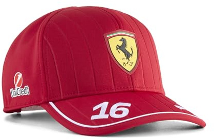 PUMA Scuderia Ferrari F1 2025 Charles Leclerc Kappe - Rot - Einheitsgröße