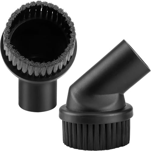 Elalove 2 Stück 35mm Staubpinsel Universelle Staubsaugerdüse Staubsauger Düse Möbelbürste, Kunststoff, Schwarz