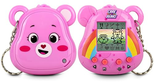 Bisounours virtuel Care Bears - Cyber-animal de compagnie Cheer Bear avec fonctions de soins, écran 1,4, animaux virtuels interactifs portables pour enfants, jouet électronique de collection, batteri
