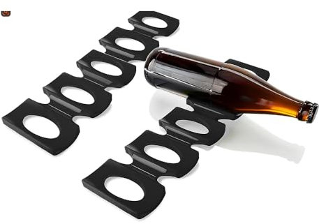 pclapora 2 Stück Flaschenhalter Kühlschrank, Silikon Faltbare Flaschenablage, Flaschenregal Bier Halter, Faltbare Stapelbar, Hält 15 Flaschen, für Bier, GeträNke, Flaschen und Dosen