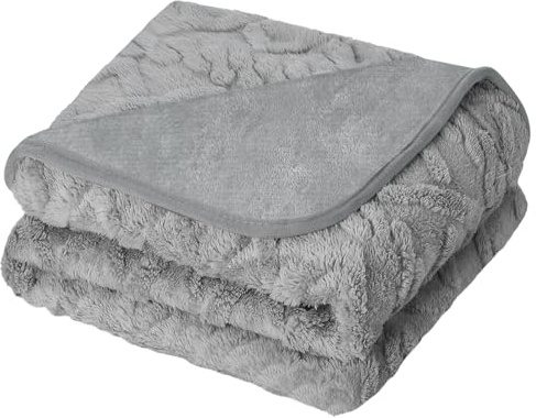Omtofo Coperta Impermeabile 100×75cm, Lavabile Coperta Cane, Caldo e Soffice Copertina Flanella Cane, per Cani di Media e Grande Taglia, Uso a Doppia Faccia Protettore per Divano, Grigio