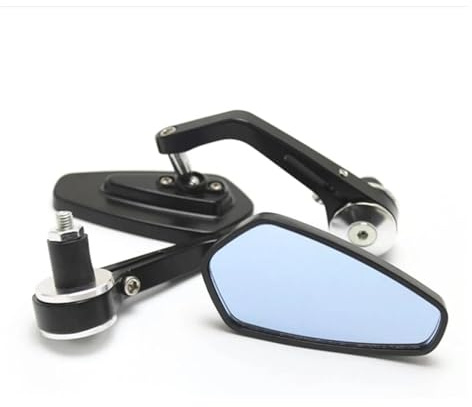 VAHAKKRMVM Espejos de Motocicleta para Zontes 310R 22mm Extremo Manillar Motocicleta Espejo Retrovisor De Aluminio(Plata)