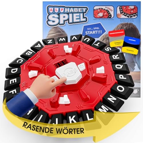 Dorkimn Parole frenetiche in tedesco con 26 tasti, gioco di parole con timer, gioco di lettere per bambini e adulti, gioco di parole dell'anno, 2-8 giocatori, giochi per feste a partire da 8 anni