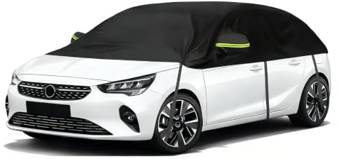 Halvt bilskydd ersättning lämplig för Opel Corsa D Renault Clio VW Golf VW Polo, universell solsäker halvgarage, vattentät bil halvgarage, UV-resistent regn sol dammskydd