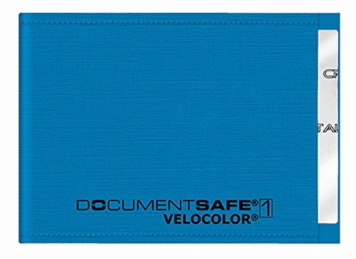 VELOFLEX 3271351 - Document Safe Kartenhülle, Kreditkartenhülle, RFID/NFC-Schutz, RFID-Blocker, 90 x 63 mm, blau, 1 Stück