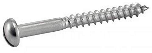 200 tornillos de cabeza semicircular para madera, acero inoxidable A2, 5 x 50 mm, DIN 96