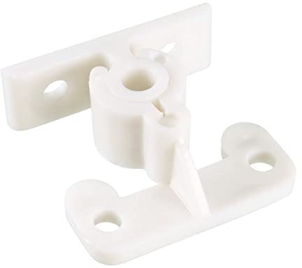 sourcing map Furniture Cabinet Door Plastic Friction Catch Non-Adjustable ABS Plastic White 5Pcs