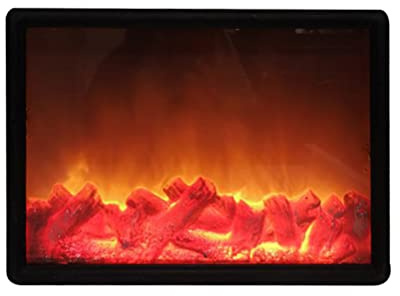 Enkomy LED-öppen spis, simulerad brinnande flamma kaminlykta, flamlös LED-lykta bordskaminlykta med USB eller batteridriven bordskamin, vinter, juldekorationer