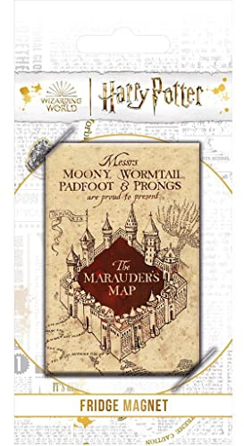 Harry Potter Kühlschrankmagnet (Marauder's Map Design) Geschenke für Fans - Offizielles Lizenzprodukt