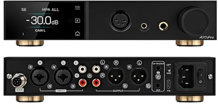Topping A70 Pro 17000mW *2 Amplificateur de Casque, RCA/XLR/TRS/EXT vers 4,4 mm/6,35 mm/4-Pin XLR Amplificateurs de Casque symétriques, Préamplificateurs XLR/RCA, avec 12 Trigger (Noir)