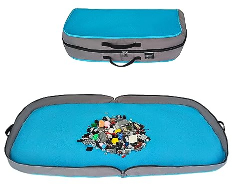 BBpara Toy Storage Organizer & Play Mat, Blue, 45 Inches