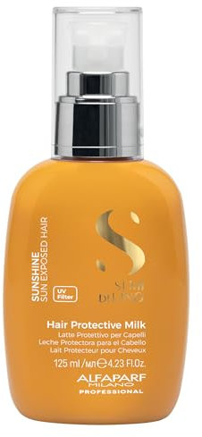 Alfaparf Milano| Semi di Lino Sunshine|Hair Protective Milk - Latte leave-in con filtro UV dall'azione idratante per capelli esposti al sole, 125ml