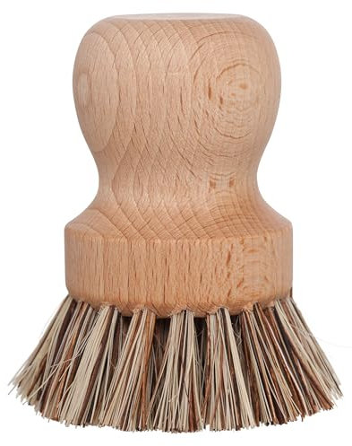 Thapncow Spazzola per funghi in legno, spazzola piatti cucina, Spazzola per funghi, verdure pennello, facile da pulire stoviglie, pentole, per la pulizia delle verdure