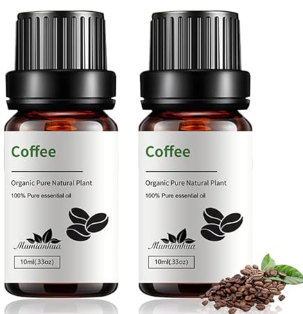 2 stycken kaffeolja mot rynkor, ren kaffe eterisk olja, naturlig kaffeolja mot fina linjer och lugnande, föryngrande och uppstramande olja för ansikte och kropp