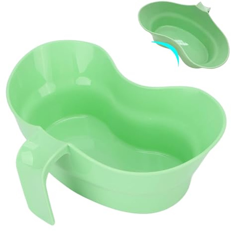Bassin de vomissements, tasse de crachat 900 ml, bassin en plastique, grand seau vomi-parasière avec poignée suspendue pour les patients au lit personnes âgées et nettoyage des dents
