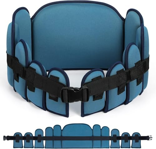 Sportneer Aqua Belt Water Aerobics Equipment, Aquatic Belts Pool Exercise Set with Adjustable Blocks Jogger Aqua Belt for Adults Youth Aquatic Fitness Training,Blue
