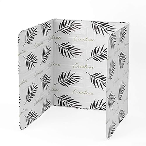 Plegable para protección contra salpicaduras para cocina, lámina de aluminio, antisalpicaduras, para cocina, resistente al aceite, sartén wok, 84 x 33 cm, gris (hojas)