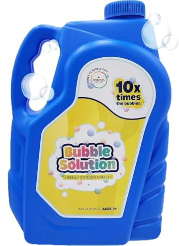 32 oz Concentrated Bubble Solution, Refills up to 2.5 Gallons, Non-Toxic Concentrated Solution for Bubble Machines, Giant Bubble Wands,Bubble Gun and Blowers