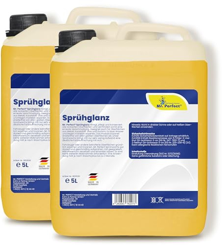 Mr. Perfect - Profi Sprühglanz 2x5L Glanz & Schutz für alle Lacke | Spray Wax Autopflege Versiegelung mit sofort Abperleffekt | Lackpflege und Sprühversiegelung