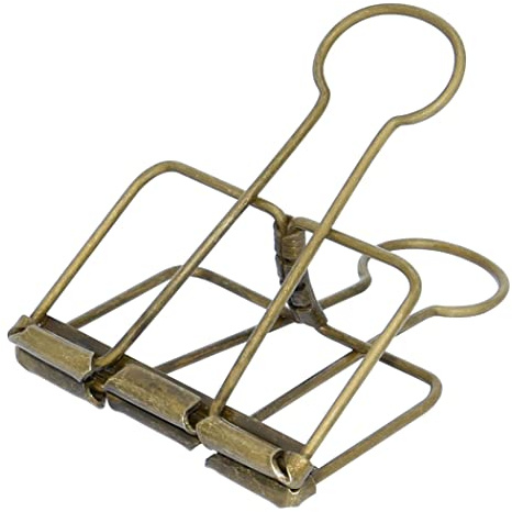 Clip per raccoglitori extra large da 5 cm, grandi morsetti di carta bronzo per forniture scolastiche da ufficio (15 pezzi)