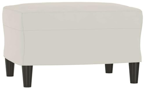 vidaXL Banco Taburete Recibidor Entrada Pasillo Dormitorio Salón Comedor Tapizado Acolchado Cama Asiento Mueble Patas de Terciopelo Crema