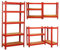 shine planet 5 Tier Garage Shelves Metal Storage Shelves, Heavy Duty Shed Storage Racking for Warehouse Workshop Office(Red,70x30x150cm) 1pcs