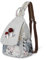 AULUDA Umwandelbare Umhängetasche für Mädchen, handgefertigte Handtasche, wunderschöner, hochwertiger, lässiger Tages-Mini-Rucksack aus Segeltuch für Frauen blumenstickerei (Mushroom)