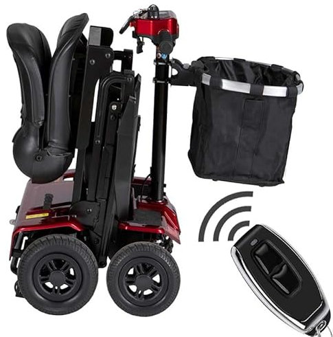 Falcon Auto Folding Mobility Scooter with Remote Control and Lithium Battery - Green Power (10 Miles - Lithium Battery)
