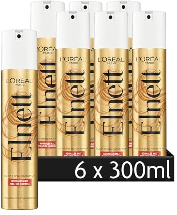 L'Oréal Paris Elnett Ultrafin hårspray, normalt grepp, 6 x 300 ml