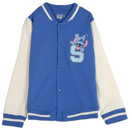 CERDÁ LIFE'S LITTLE MOMENTS | Chaqueta Stitch Cotton Brushed Baseball Stitch Unisex - Chaqueta Stitch Cálida y Suave 100% Algodón Rosa, Diseño Exclusivo de Disney