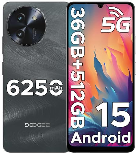 DOOGEE Note 59PRO+ Teléfono Móvil Libres Android 15, 36GB RAM+512GB ROM 2TB Ampliable, 5G Smartphone 6,75 HD+120Hz, Octa Core Móviles 6250mAh 50MP +8MP Cámara Widevine L1, OTG/GPS/Face ID/Huella/NFC