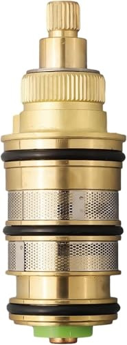 leteyasty Thermostatic Valve Cartridge, Brass Replacement Shower Cartridge,20-48â Bath Mixer Tap Shower Valve Bar Cartridge, Constant Temperature Control Spool (A)