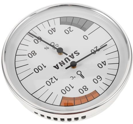 GLEAVI Hygromètre Sauna Thermomètre de Température Humidité pour Sauna Intérieur Lecture Claire Haute Outil