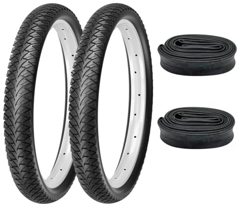 F24Tyre 2er Set Fahrradreifen 16x1,75 Zoll 47-305 mit DV Schläuchen