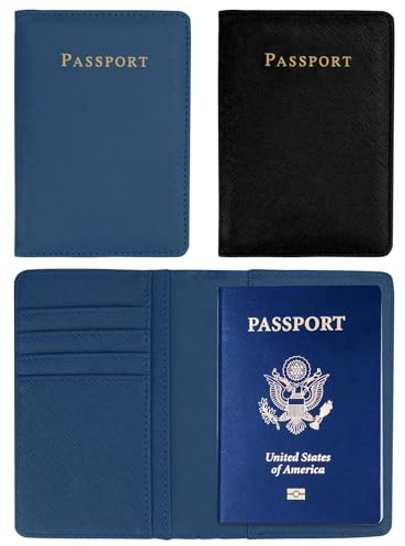 YoiAVRIG Funda Pasaporte,Porta Pasaporte | Protege Las Tarjetas Y Tarjetas De Embarque, Apta Tanto para Hombres como para Mujeres
