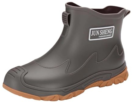 Generisch Bottes de pluie classiques et durables avec tige haute en caoutchouc – Convient pour un usage quotidien lorsqu'il est mouillé
