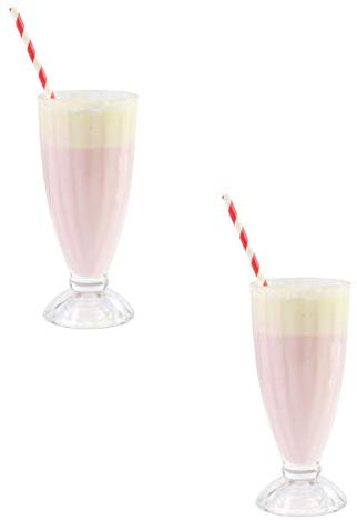 Gläser für Milkshake und Eisbecher im American Diner Style, 2 Stück