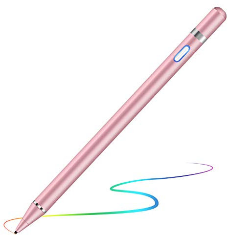Mixoo Stylus Pen, kapazitiver 1,5 mm feiner wiederaufladbarer Digitalstift Kompatibel mit iPhone/iPad/iPad Pro/Samsung Android/ios und Allen Anderen Touchscreen-Geräten (Kein Palm Reject) (Roségold)