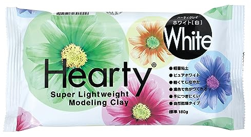 Padico Hearty Super Light Weight Modeling Clay 180g Color White (Japan Import)